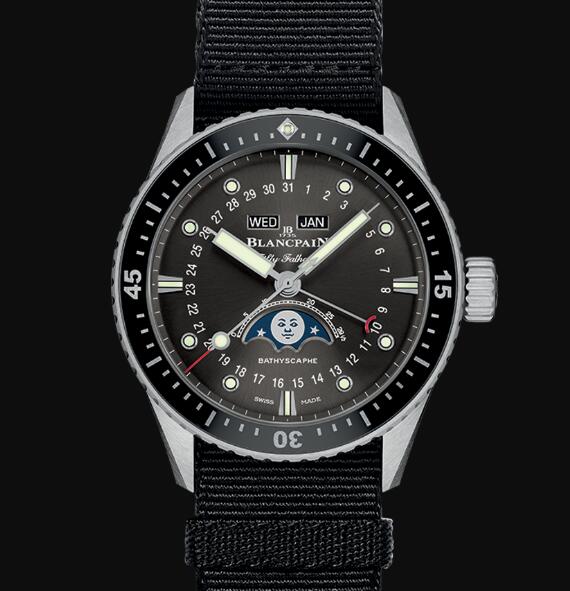 Review Blancpain Fifty Fathoms Watch Review Bathyscaphe Quantième Complet Phases de Lune Replica Watch 5054 1110 NABA